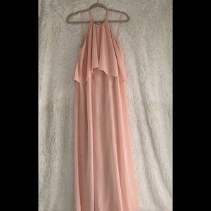 Nouvelle blush halter top dress